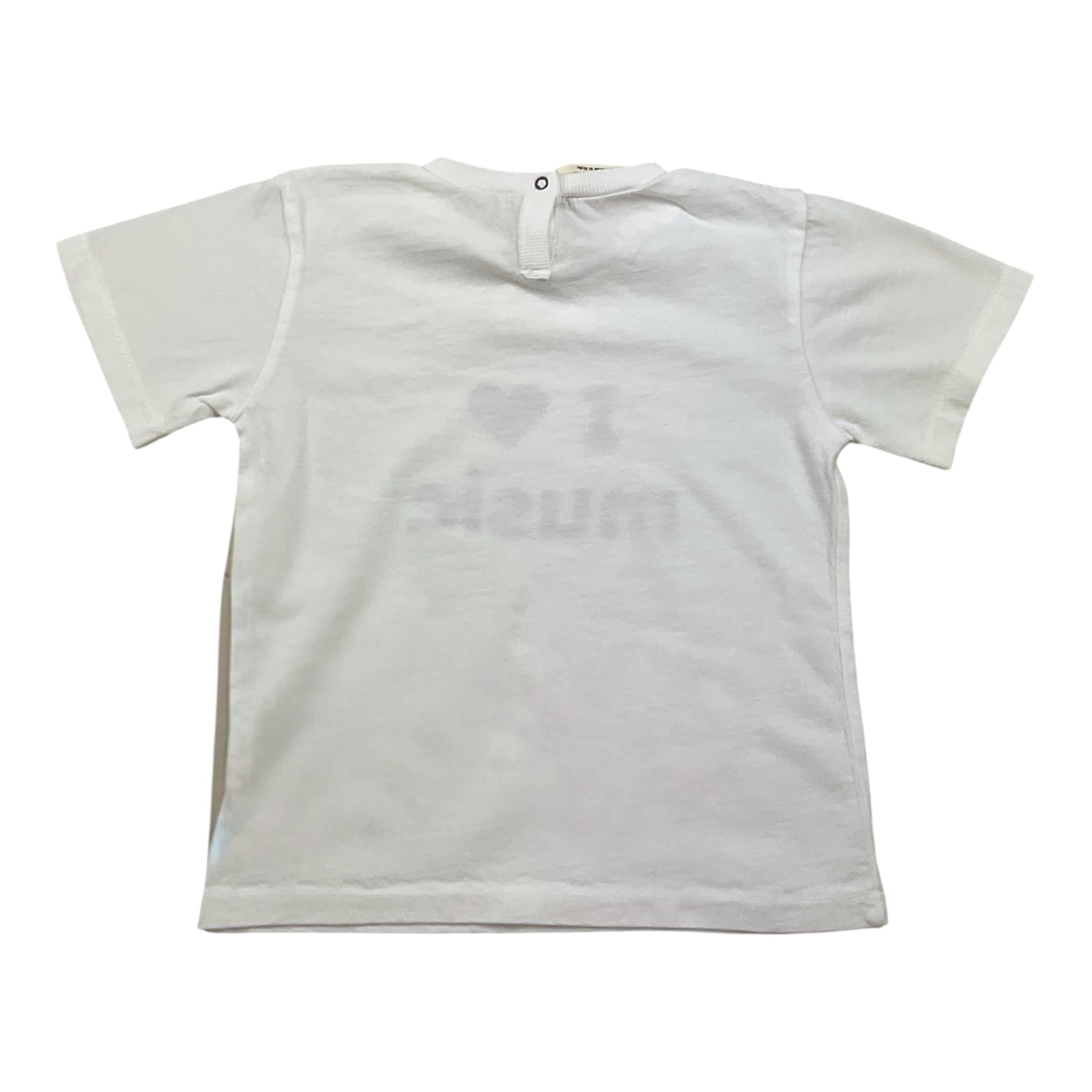Babe & Tess T-Shirt Girocollo Tinta Unita con Stampa per Bambina 21518156 BIANCO BABE & TESS 