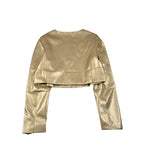 Alice Pi Giubbino Tinta Unita In Ecopelle per Bambina S242908 ORO ALICE PI 