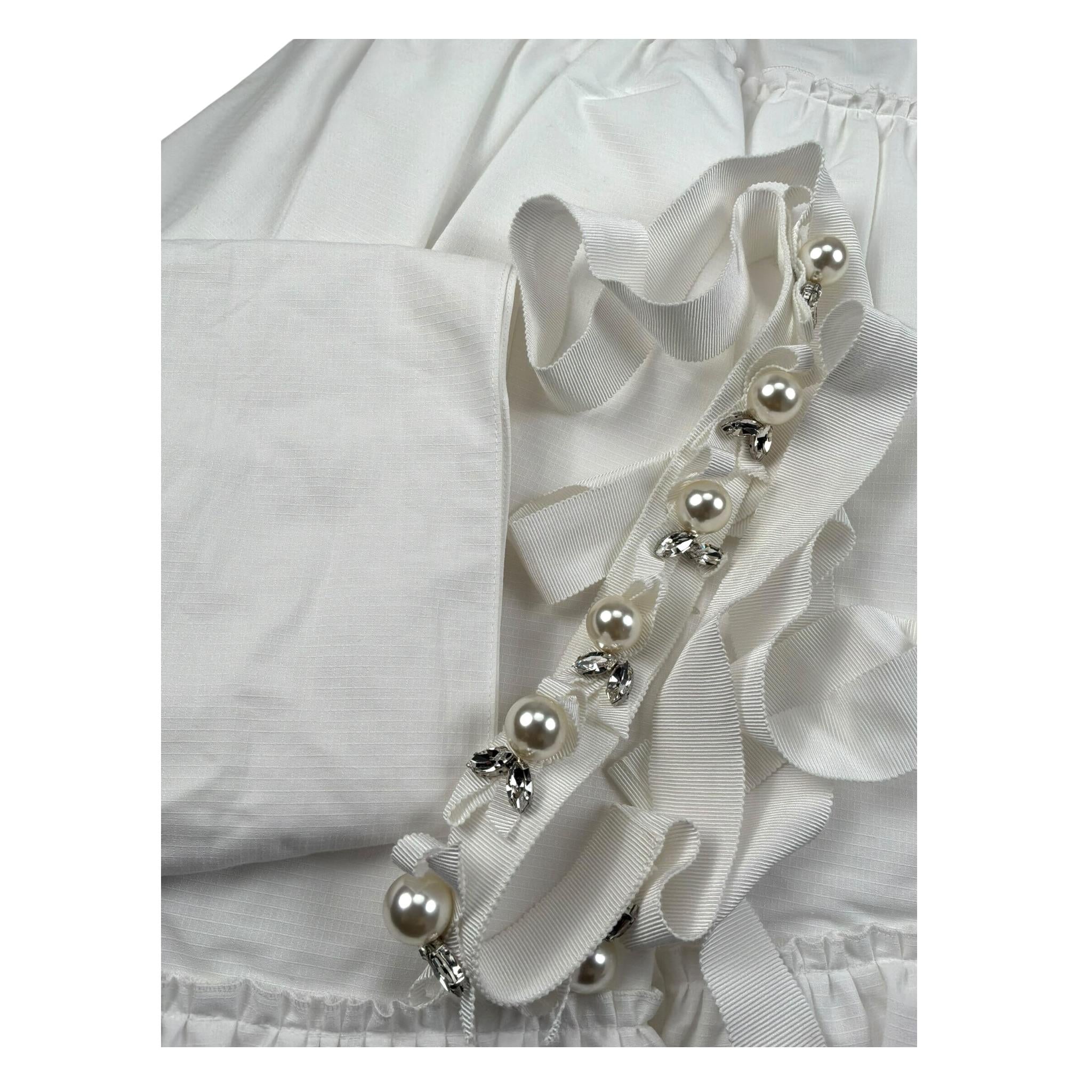 Raffaella Completo 2 Pezzi Camicia-Gonna per Bambina OTRANTO14 BIANCO RAFFAELLA 