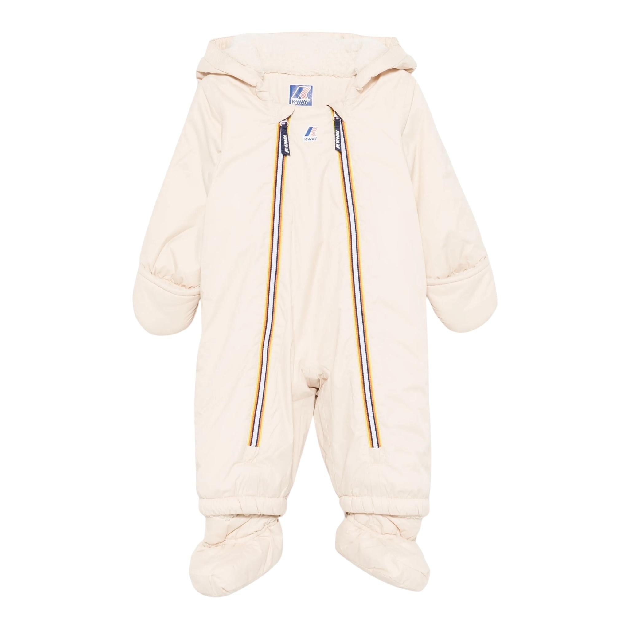 K-WAY eskimo tinta unita con cappuccio e zip Beige per Neonato K51218W BEIGE K-WAY 