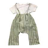 Cucu' Lab Completo 2 Pezzi T-Shirt-Salopette Bianco/Verde Per Neonato