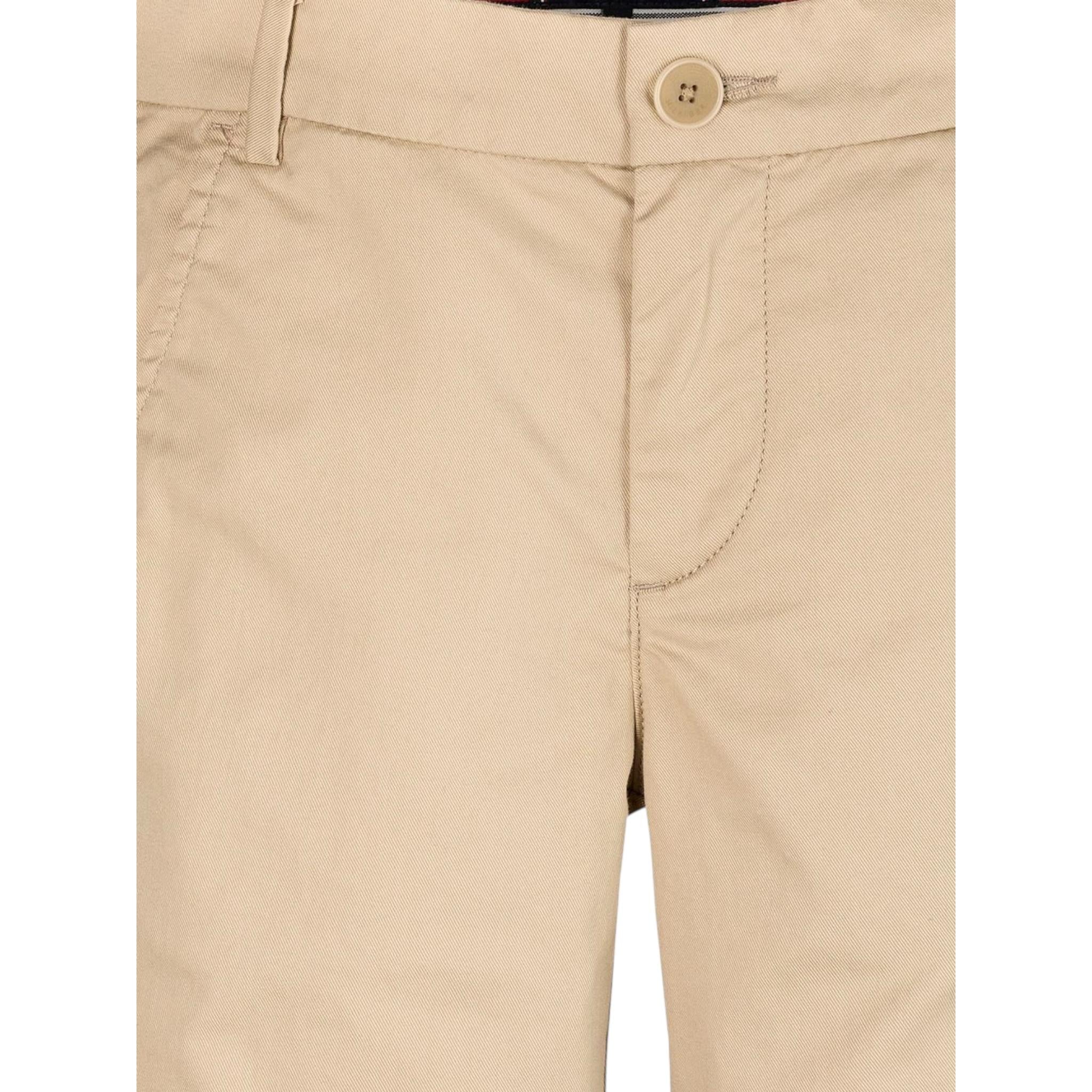 Tommy Hilfiger Bermuda Tinta Unita con Girovita Regolabile per Bambino KB0KB09641XX BEIGE TOMMY HILFIGER 