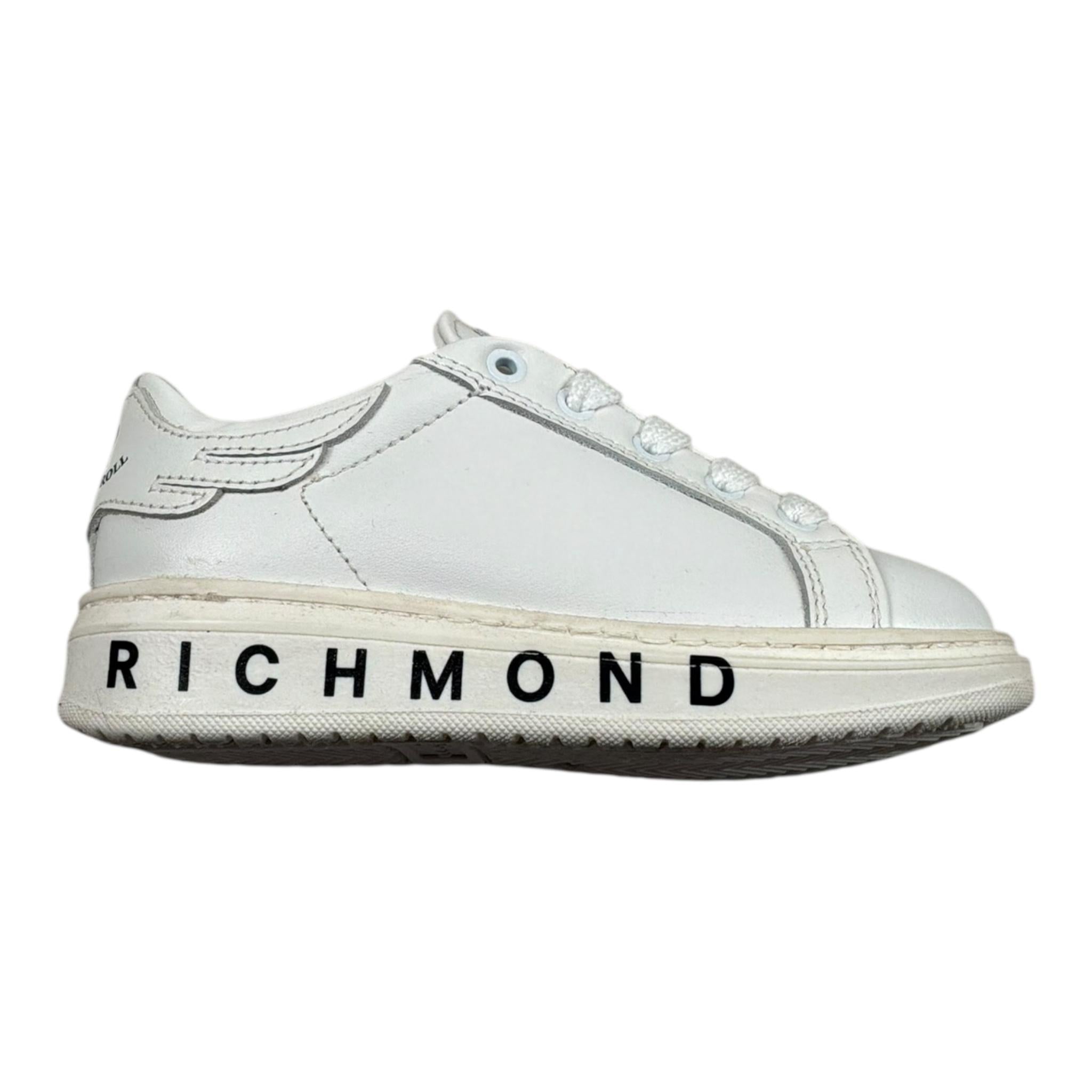 John Richmond Sneakers Tinta Unita con Stampa Logo per Bambino 22801 BIANCO JOHN RICHMOND 