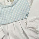 Lalalu' Tutina tinta unita con Stampa Bianco per Neonato TJL1M BIANCO LALALU' 