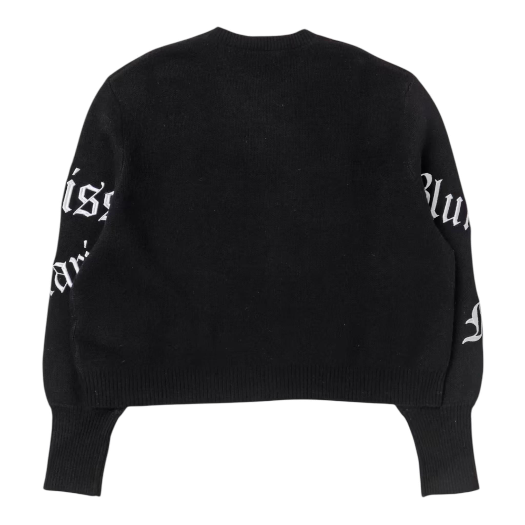 MISS BLUMARINE maglia tinta unita con stampa  Nero per Bambina IF3053 NERO MISS BLUMARINE 