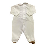 MARLU' tutina tinta unita con stampa Bianco per Neonato IB6114X BIANCO MARLU' 