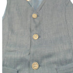 Please Gilet Tinta Unita con Bottoni per Bambino JH01130B73 POLVERE PLEASE 