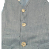 Please Gilet Tinta Unita con Bottoni per Bambino JH01130B73 POLVERE PLEASE 