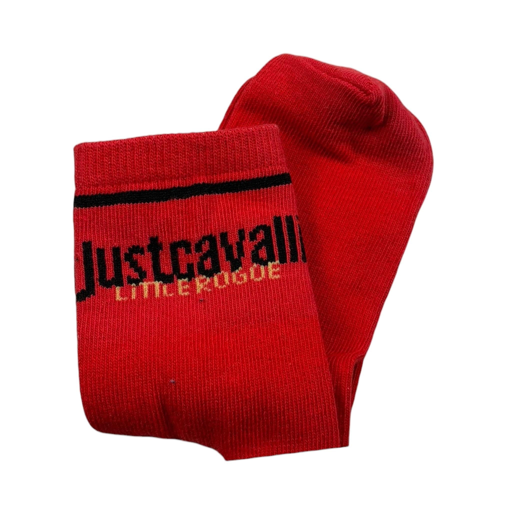 Just Cavalli Calzini Tinta Unita con Logo per Bambino JBP26007CZ ROSSO JUST CAVALLI 