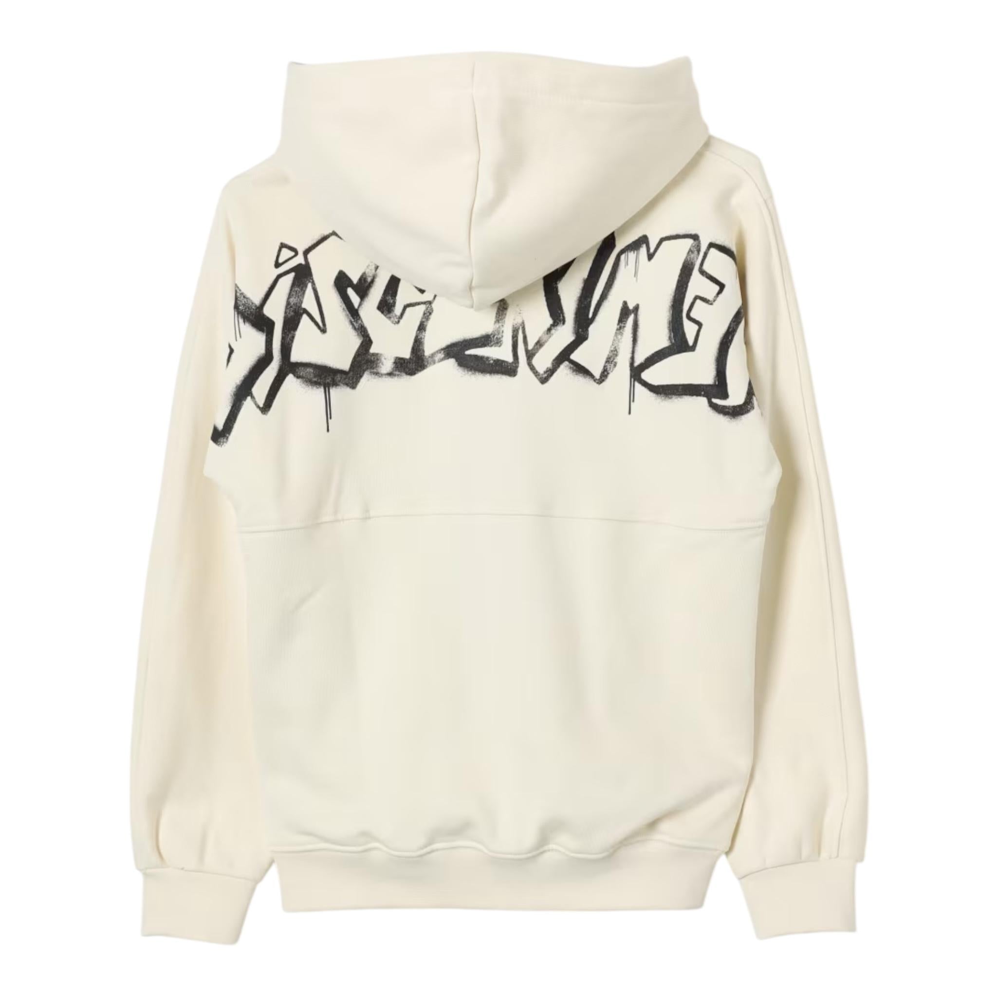 DISCLAIMER felpa tinta unita con cappuccio e stampa Panna per Bambino 24IDK58200 PANNA DISCLAIMER 