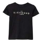 JOHN RICHMOND t-shirt girocollo tinta unita con stampa Nero per Bambina RGA24055TS NERO JOHN RICHMOND 