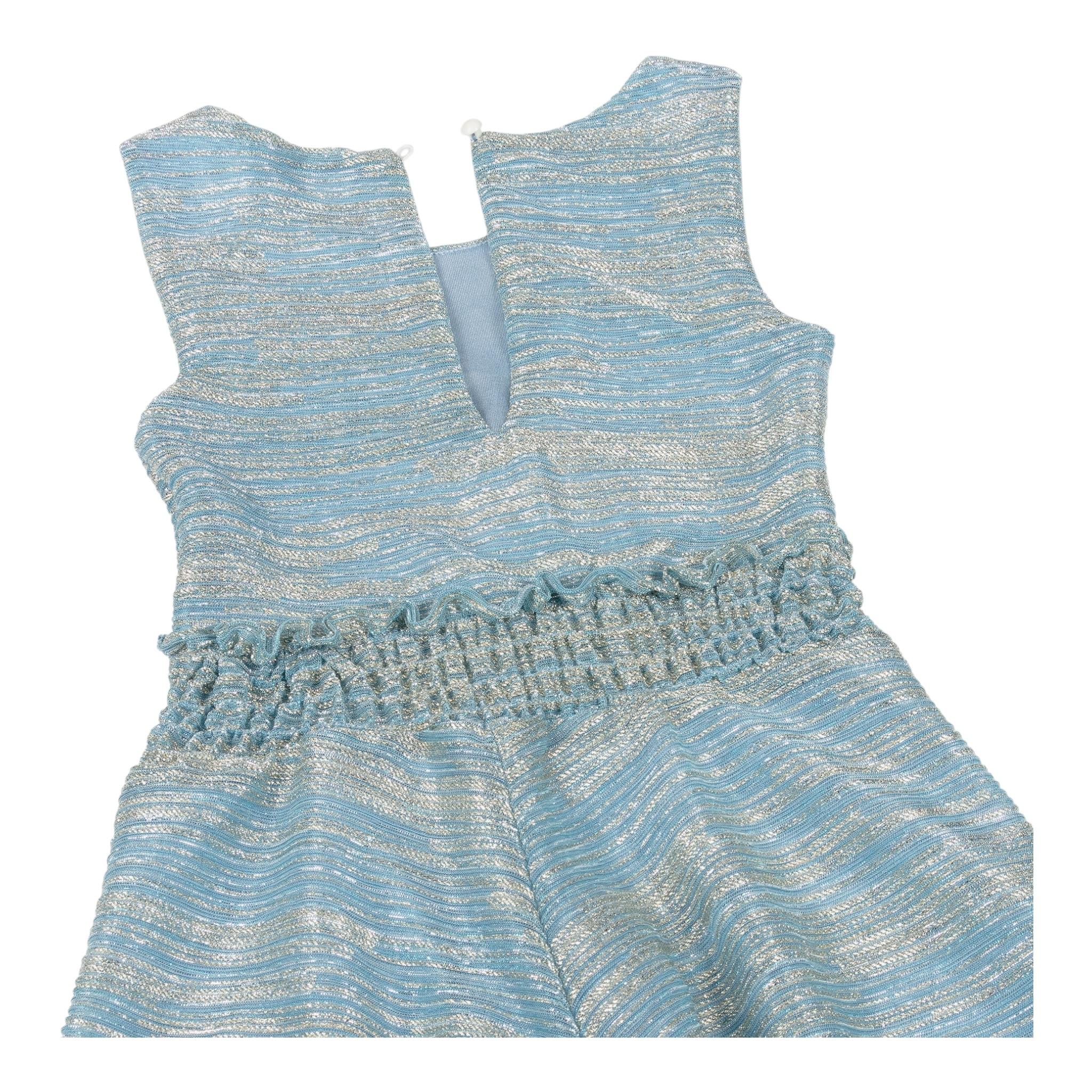 Fun  E Fun Tuta Giromanica Tinta Unita Modello Palazzo per Bambina FCJJP01113 AZZURRO FUN  E FUN 