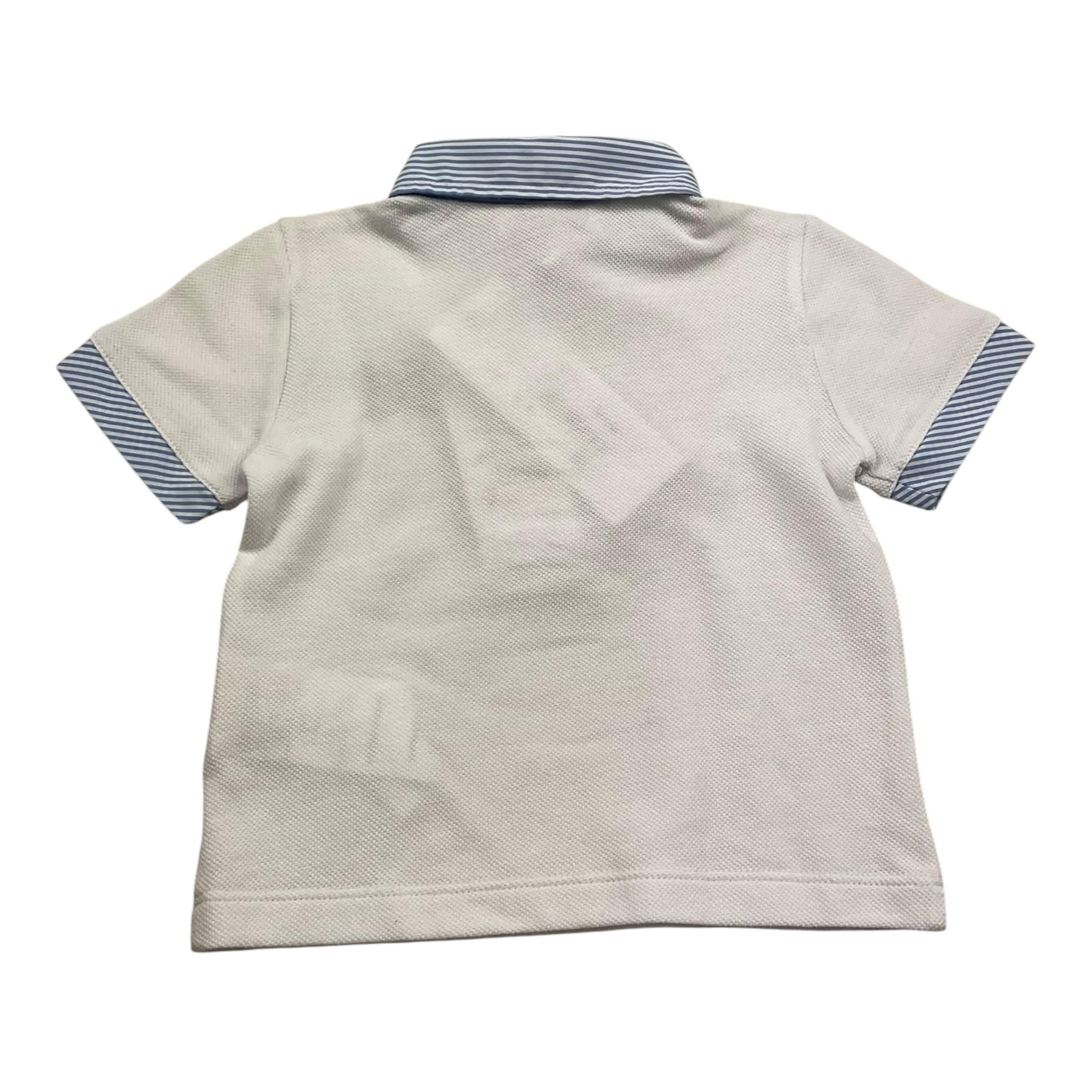 Bikkembergs Polo Mezza Manica Tinta Unita con Colletto In Contrasto per Neonato BK2184 BIANCO BiKKEMBERGS 