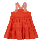 Miss Grant Abito Giromanica Tinta Unita per Bambina 3942 ARANCIONE MISS GRANT 