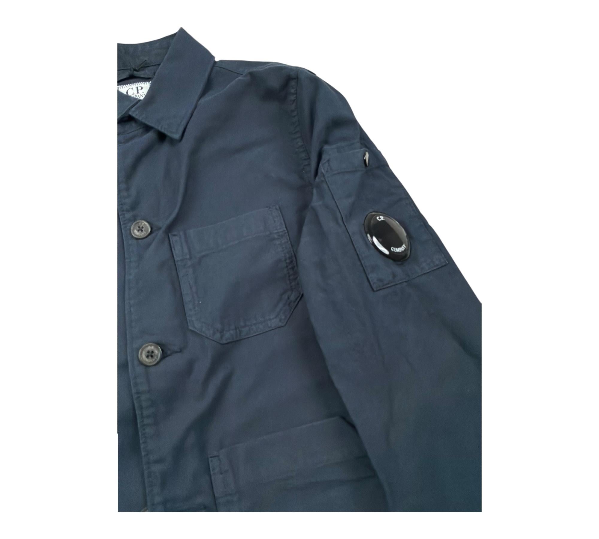 C.P. Company Camicia Manica Lunga Tinta Unita per Bambino CUA000 BLU C.P. COMPANY 