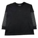 JOHN RICHMOND shirt girocollo tinta unita con maniche logate Nero per Bambino RBA25037TS NERO JOHN RICHMOND 