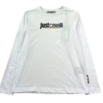 Just Cavalli Shirt Girocollo Tinta Unita con Stampa per Bambino JGP26006TS BIANCO JUST CAVALLI 
