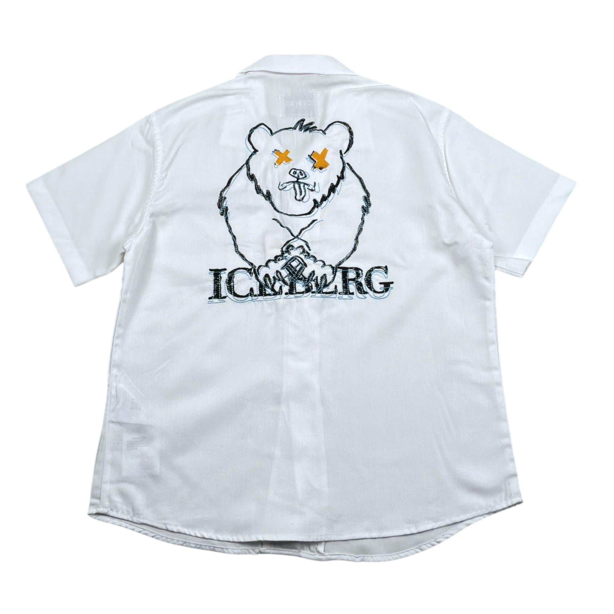 Iceberg Camicia Mezza Manica Tinta Unita con Stampa per Bambino CMICE5104JX BIANCO ICEBERG 