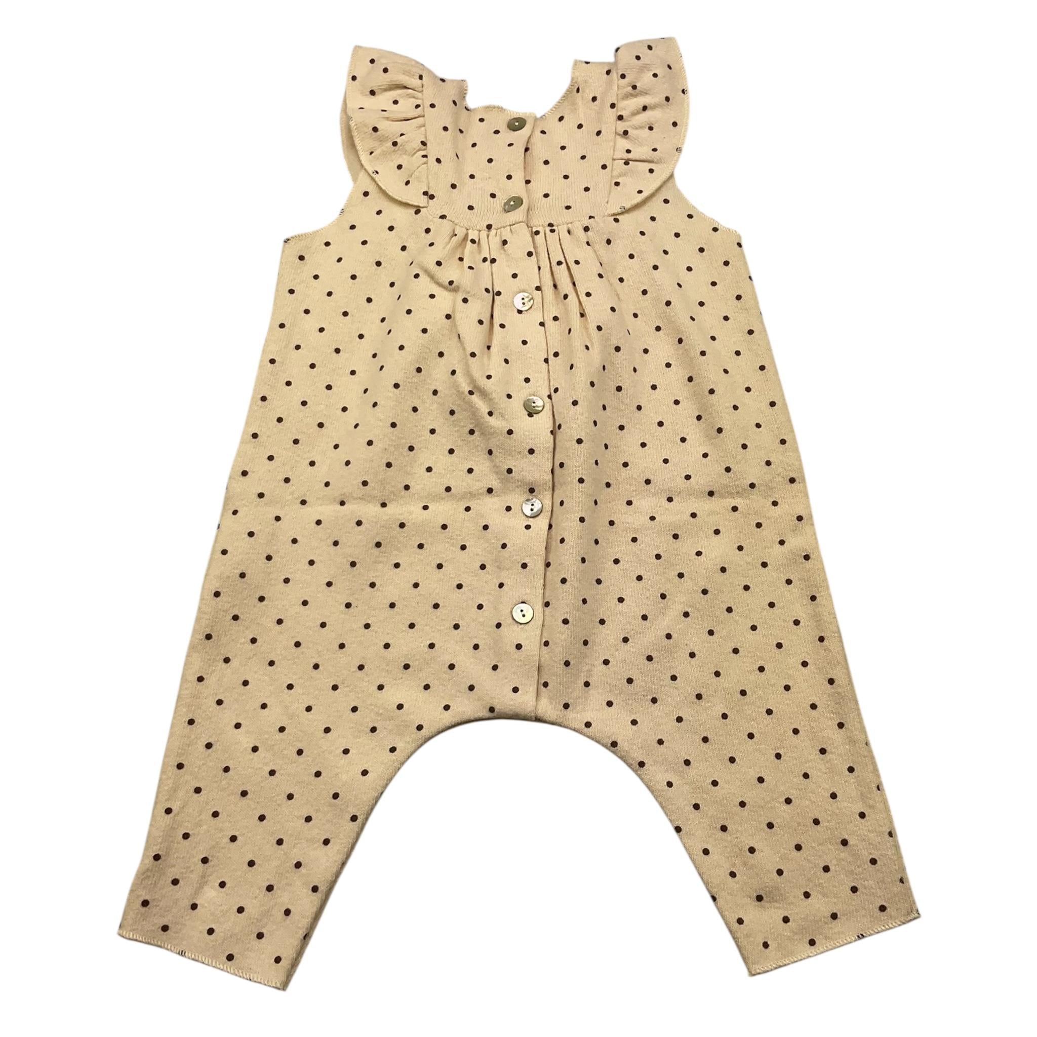 ZHOE & TOBIAH tutina girmanica tinta unita fantasia a pois Avorio per Neonata POS2 AVORIO ZHOE & TOBIAH 