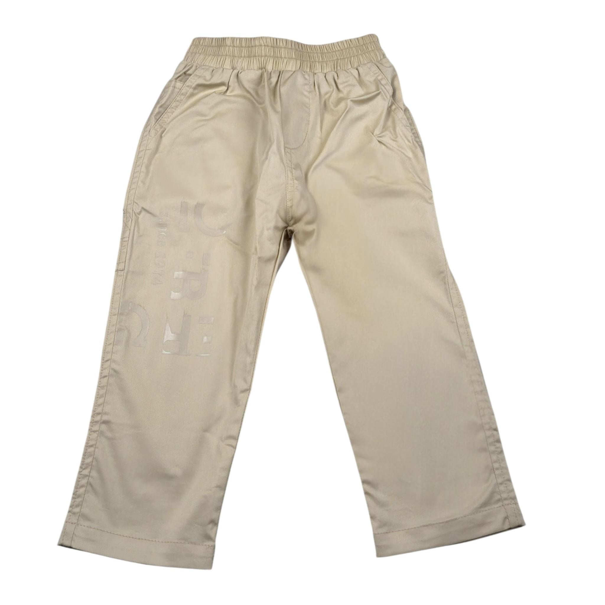 Iceberg Pantalone tinta unita con Elastico In Vita Beige per Bambino PTICE5108BXX BEIGE ICEBERG 
