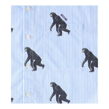 Moschino Camicia Mezza Manica Fantasia A Righe per Bambino HUC01L AZZURRO MOSCHINO 