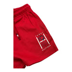 Tommy Hilfiger Bermuda Tinta Unita con Logo per Bambino KB0KB09477 ROSSO TOMMY HILFIGER 