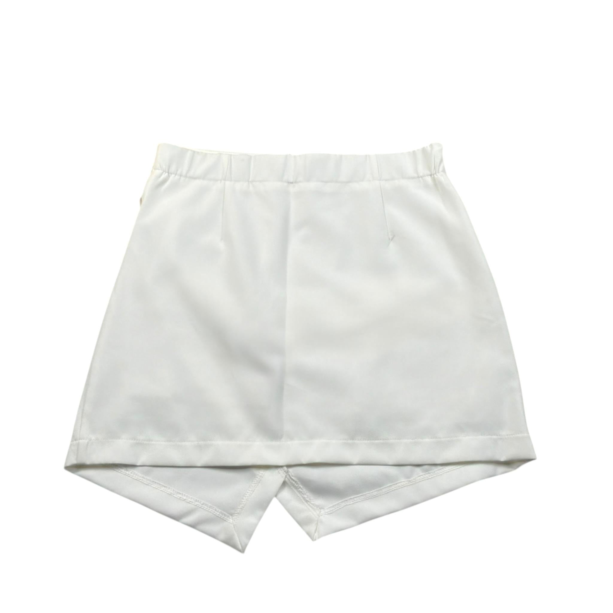 Y-Clu Gonna Tinta Unita con Elastico In Vita per Bambina Y19046 BIANCO Y-CLU 