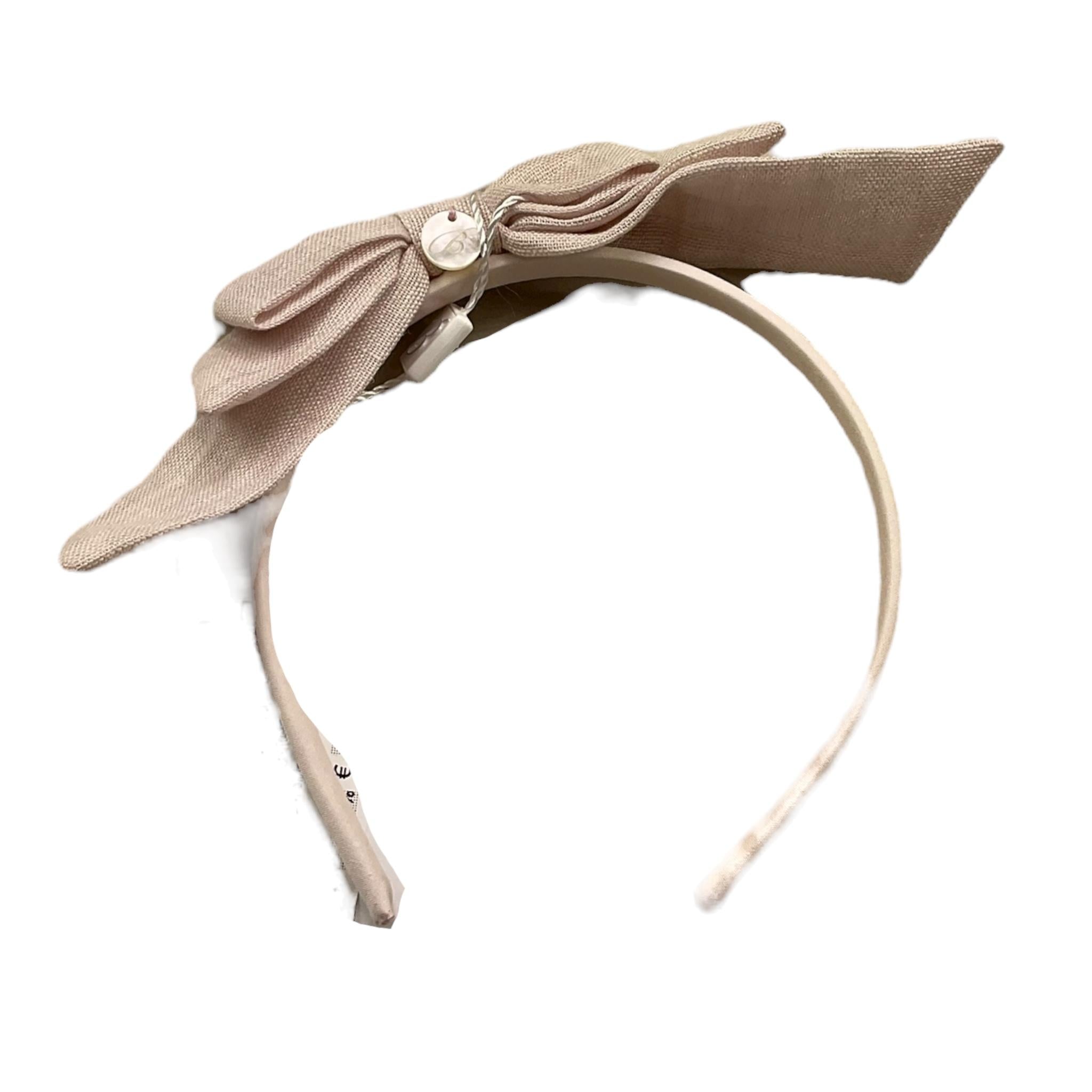 Barcellino Cerchietto Tinta Unita con Fiocco per Bambina 110124 ROSA BARCELLINO 