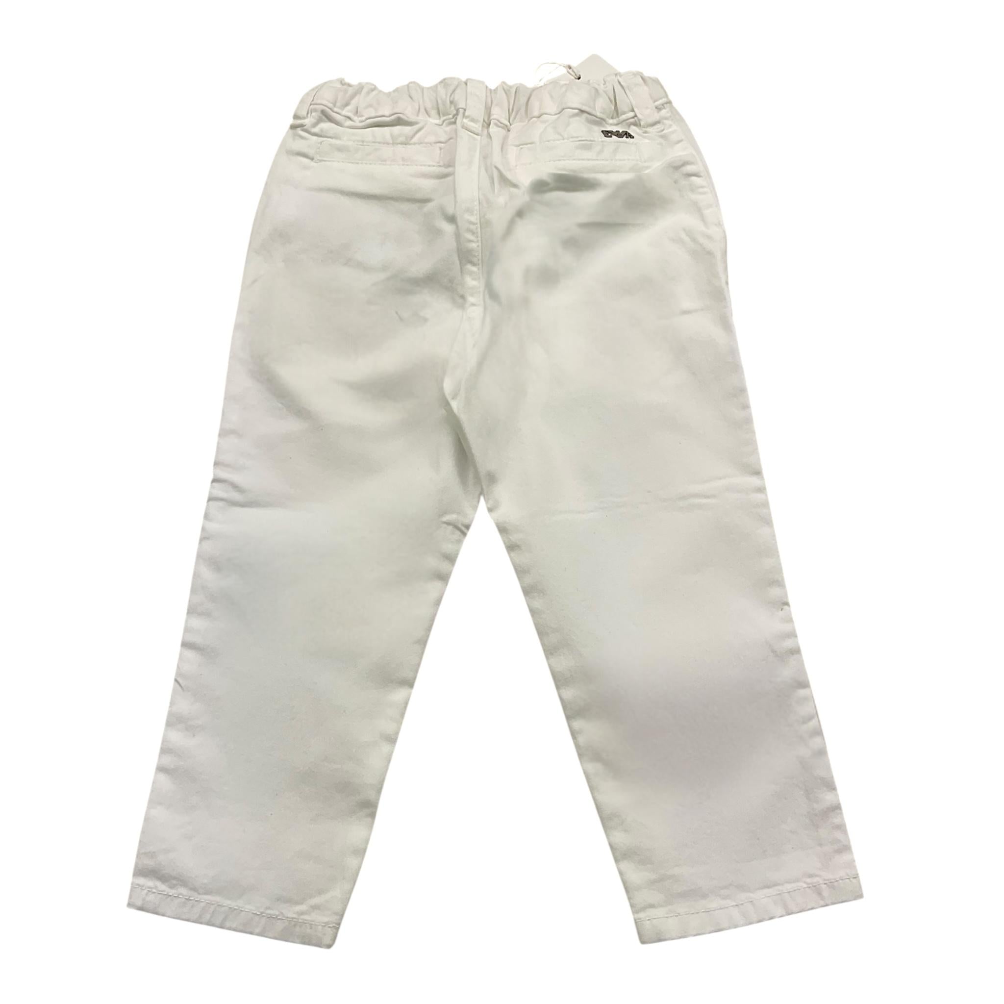 Emporio Armani Pantalone Tinta Unita con Tasche Americane per Bambino 8N4P60 BIANCO EMPORIO ARMANI 