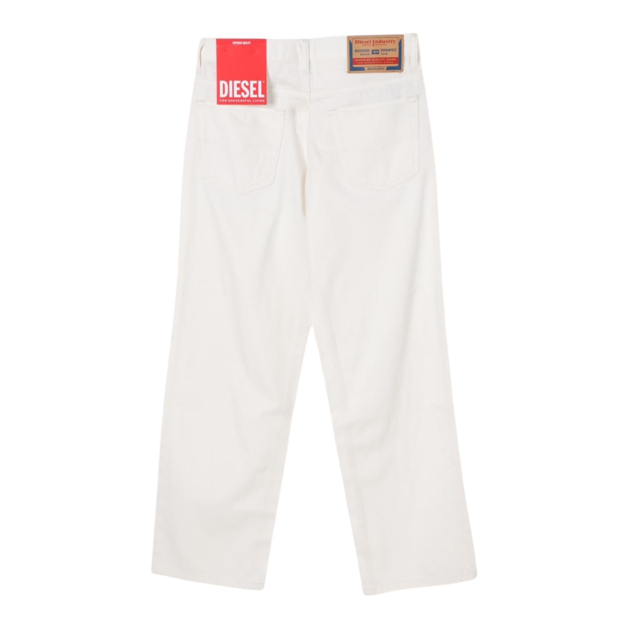 Diesel Jeans Tinta Unita Modello Palazzo per Bambina J019233 BIANCO DIESEL 