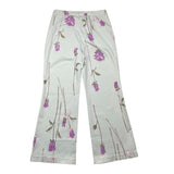 Dixie Pantalone A Palazzo Tinta Unita Con Fantasia Fiori E Girovita Regolabile Azzurro Per Bambina