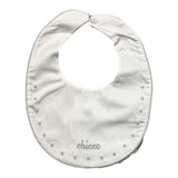 Chicco Bavetta Tinta Unita Con Stampa In Contrasto Bianco Per Neonato