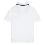 Tommy Hilfiger Polo Mezza Manica con Ricamo Logo per Bambino KB0KB09524 BIANCO TOMMY HILFIGER 