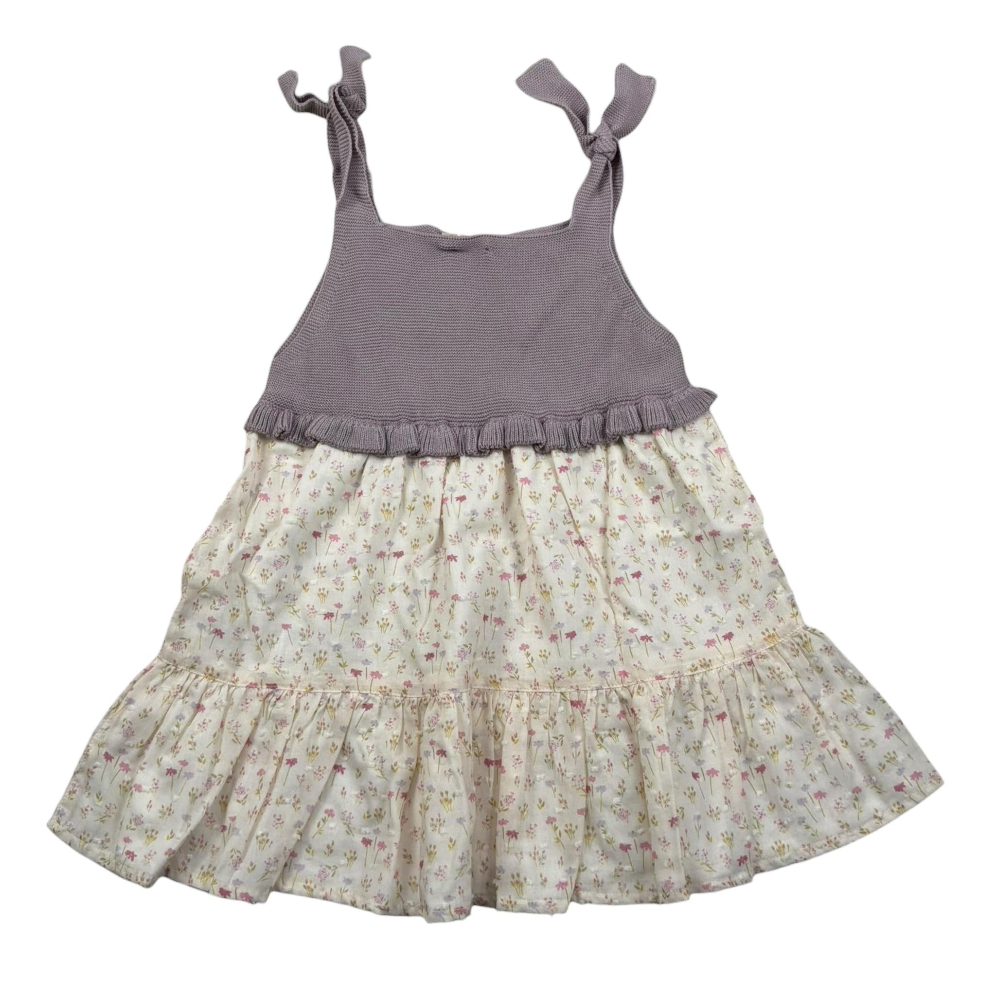 Wedoble Abito Giromanica Bicolore per Bambina V2505404X PANNA WEDOBLE 