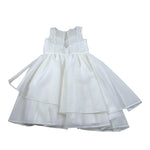 Isabel Abito Cerimonia Tinta Unita con Tulle per Bambina IS23C246S BIANCO ISABEL 