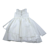 Isabel Abito Cerimonia Tinta Unita con Tulle per Bambina IS23C246S BIANCO ISABEL 