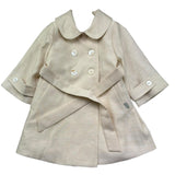 Le Bebe Cappotto Tinta Unita Doppiopetto per Neonata LBG6329 BEIGE LE BEBE 