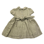 ILFAROBIMBI abito mezza manica tinta unita con ricami Verde per Neonata IFN50501 VERDE ILFAROBIMBI 