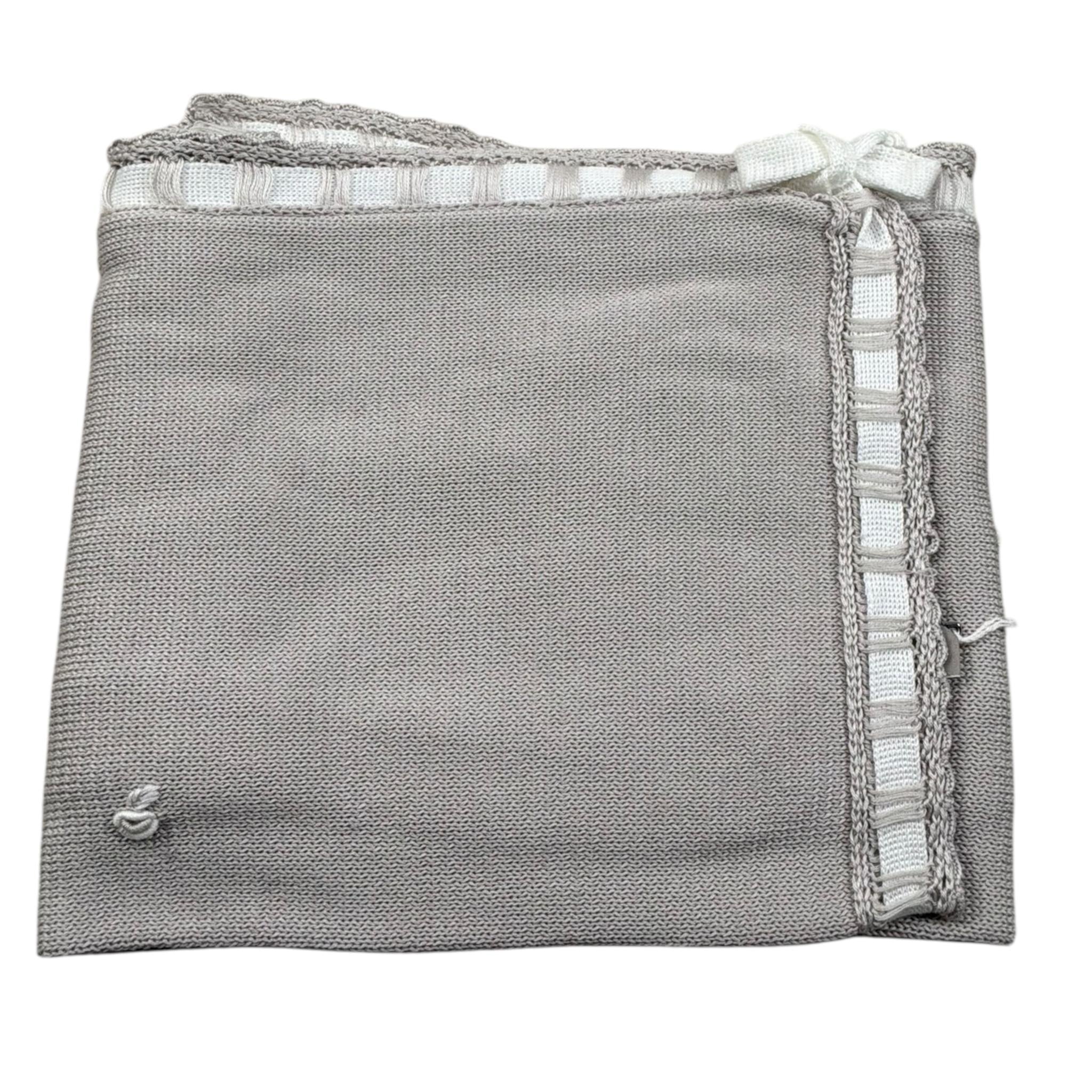 Marlu' Coperta Tinta Unita con Ricami per Neonata EPC BEIGE MARLU' 