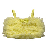 Angel'S Face Top Bretelline Tinta Unita Con Tulle Giallo Per Neonata