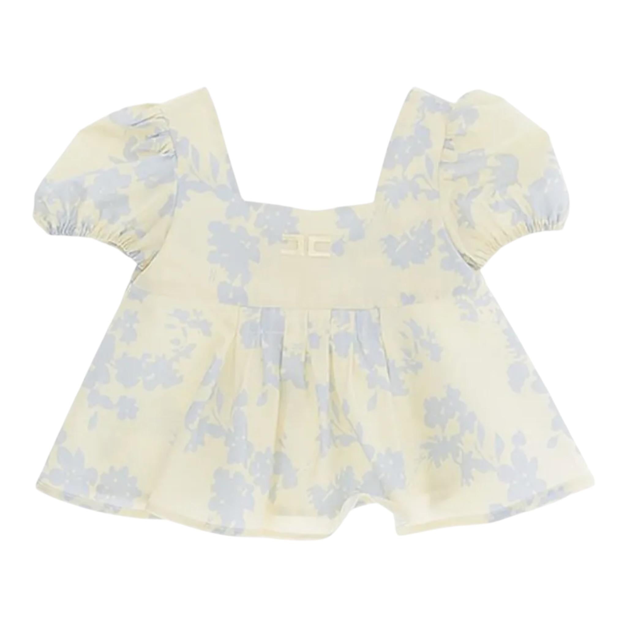 Elisabetta Franchi Top Tinta Unita con Fantasia per Bambina EGCA043J GIALLO ELISABETTA FRANCHI 