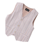Sarabanda Gilet Tinta Unita Fantasia A Righe per Bambino 0B072 BEIGE SARABANDA 