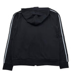 DKNY felpa con zip e cappuccio tinta unita con profili maniche in contrasto Nero per Bambino D60180 NERO DKNY 