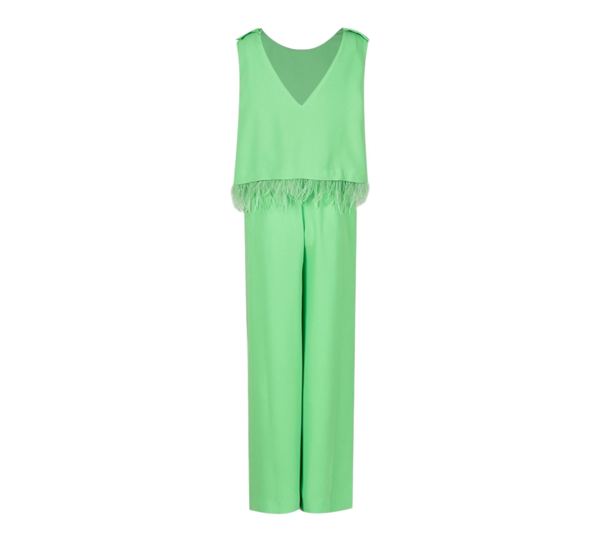 Liu Jo Tuta Tinta Unita con Frange per Bambina GA5134X VERDE LIU JO 