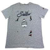 Monnalisa T-Shirt Girocollo Tinta Unita con Stampa per Bambino 253602 GRIGIO MONNALISA 