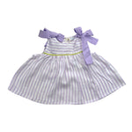 Ilfarobimbi Camicia Tinta Unita Giromanica con Fantasia A Righe per Bambina IFB50165 BIANCO/LILLA ILFAROBIMBI 