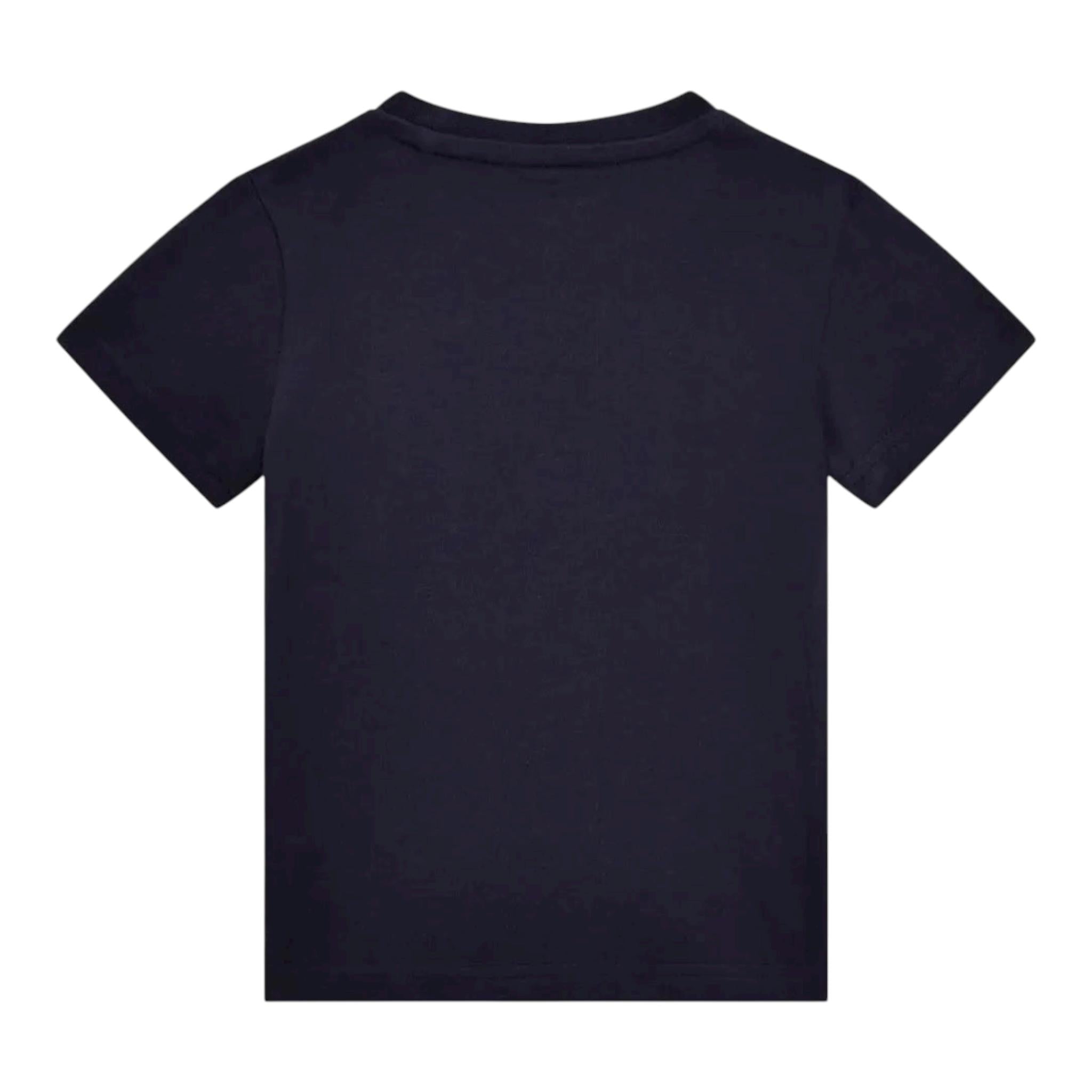 Guess T-Shirt Girocollo Tinta Unita con Stampe per Bambino N5RI23K8HM4X BLU GUESS 