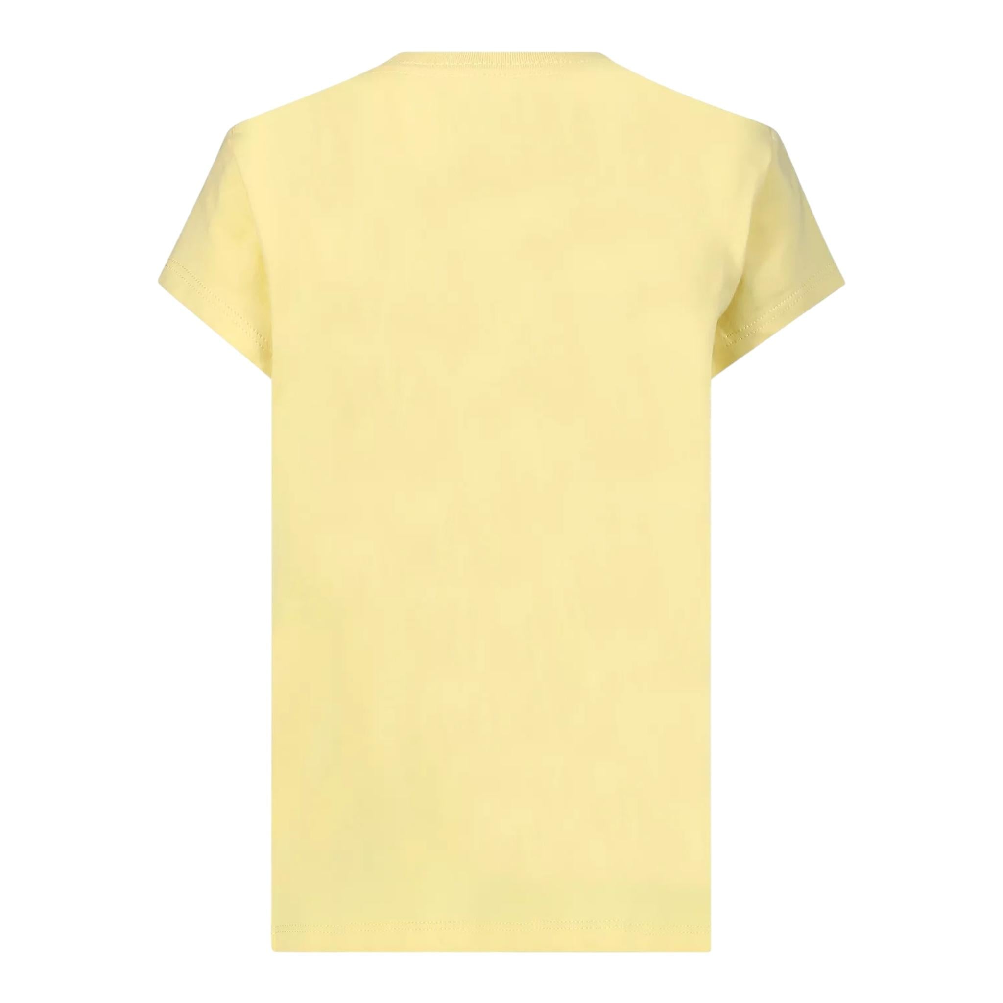 Ralph Lauren T-Shirt Girocollo Tinta Unita con Stampa per Bambino 313903863003 GIALLO RALPH LAUREN 