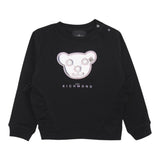 JOHN RICHMOND felpa girocollo tinta unita con stampa Nero per Neonata RIA24020FE NERO JOHN RICHMOND 