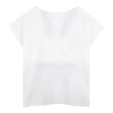 Billieblush T-Shirt Tinta Unita con Stampa Brillantini per Bambina U21036XJ BIANCO BillIEBLUSH 